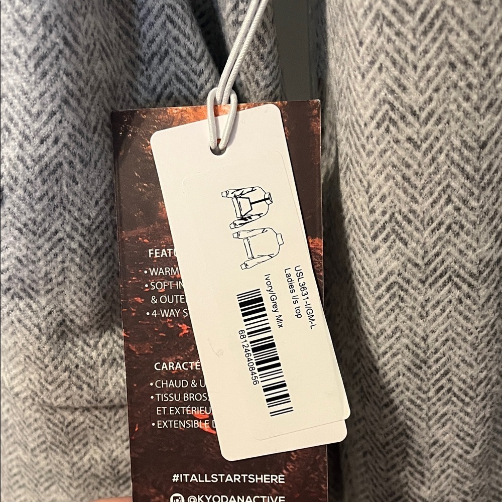NWT -Kyodan Women's Outdoor Mock Collar Quarter Zip Long Sleeve Pullover - Large - Picture 5 of 11